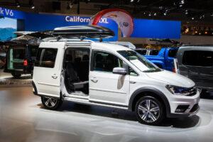 VW Caddy präsentiert auf der Autosalon Brüssel Expo.
